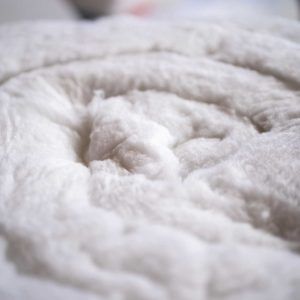close up of polyester insulation