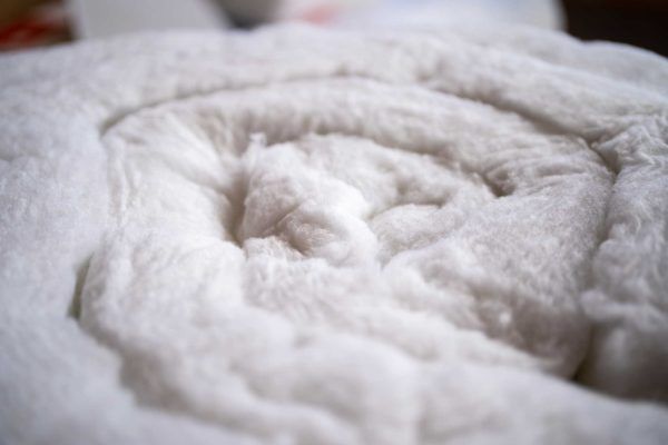 close up of polyester insulation